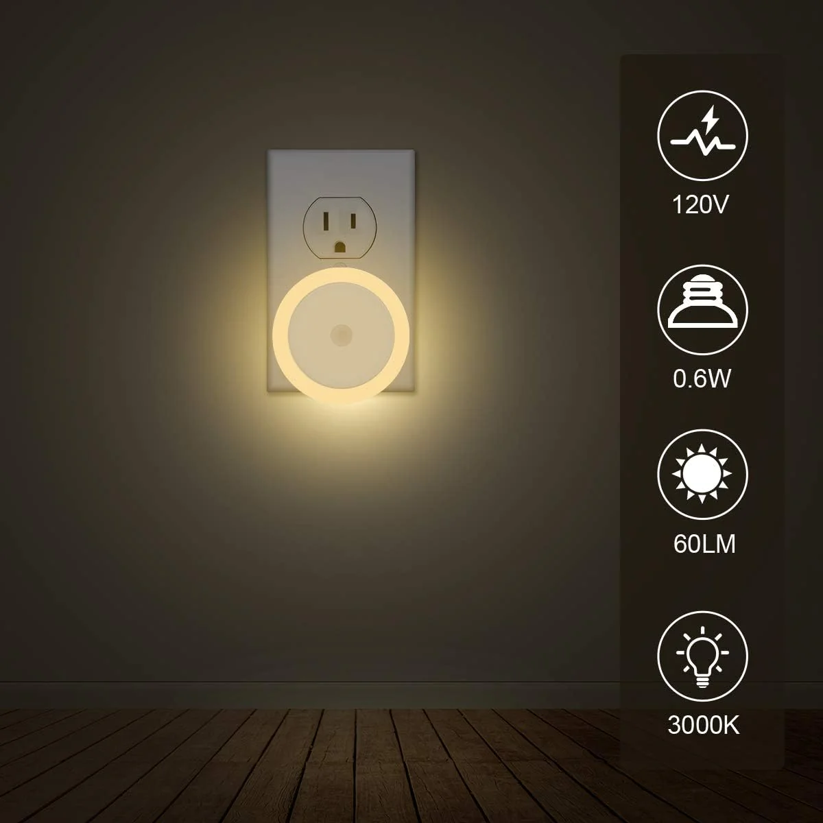 Briignite Night Light, Night Lights Plug into Wall [4Pack], Nightlight with Light Sensors, LED Night Light for Kids Room, Baby Night Ligh