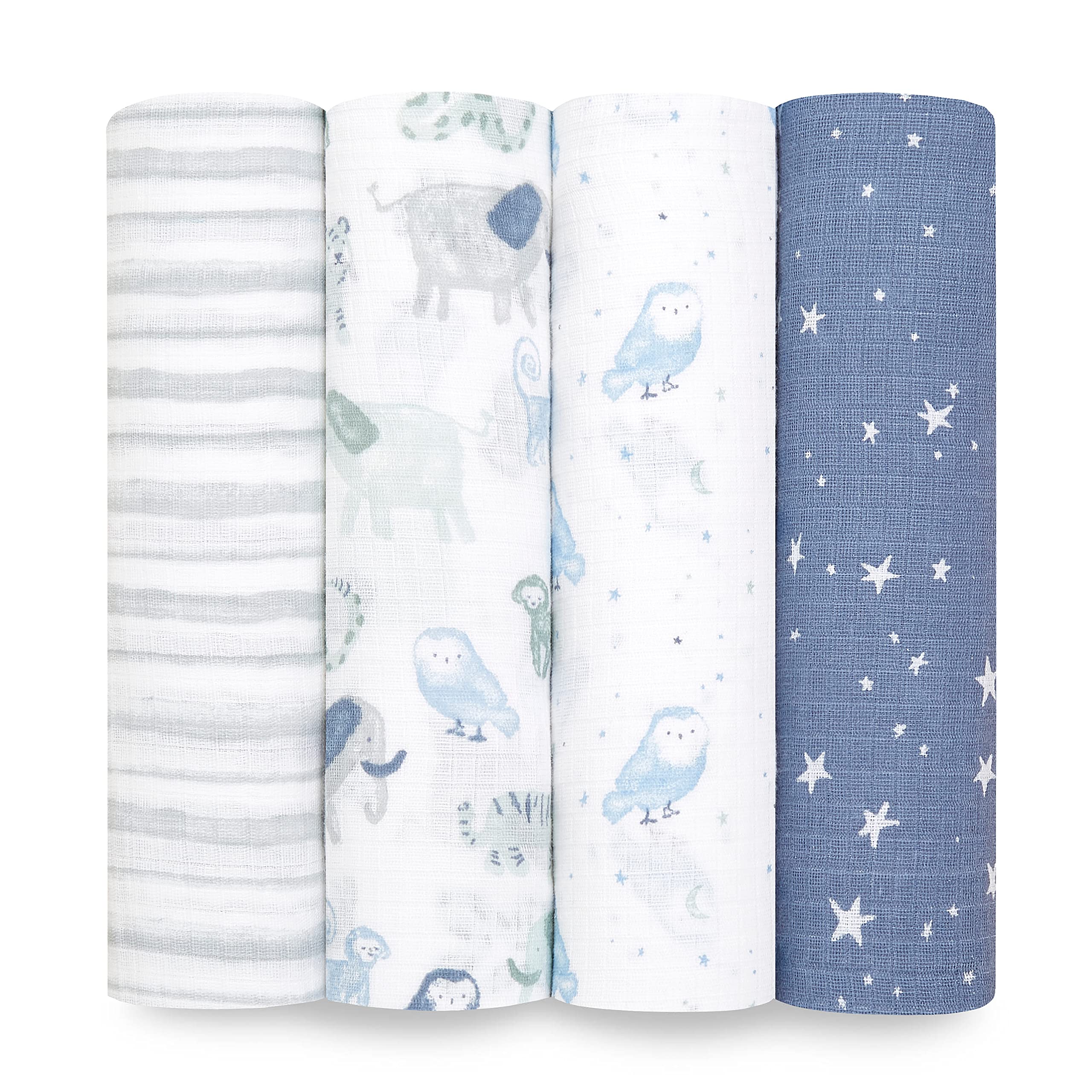 aden + anais Essentials Swaddle Blanket, Boutique Muslin Blankets for girls &a; Boys, Baby Receiving Swaddles, Ideal Newborn &a; Inf