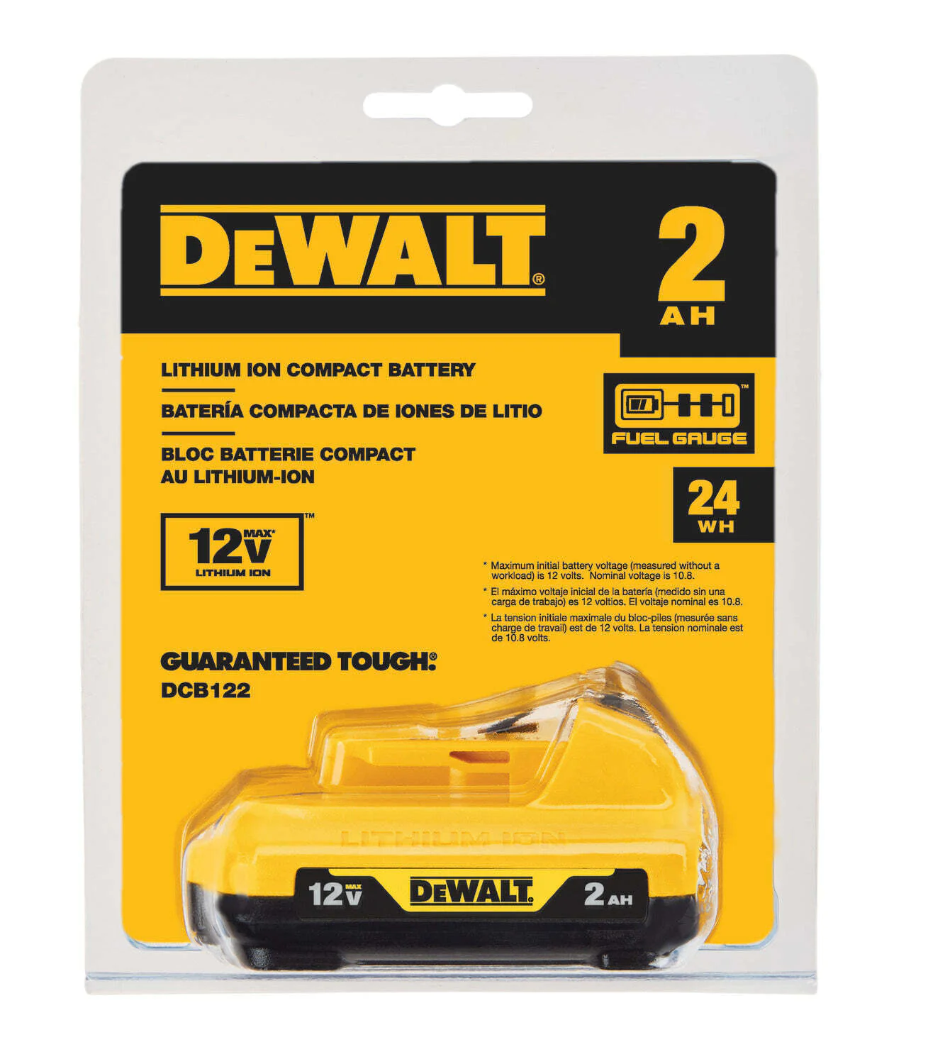 DeWALT DCB122 12V 2Ah MAX Cordless Power Tool Lithium-Ion Battery