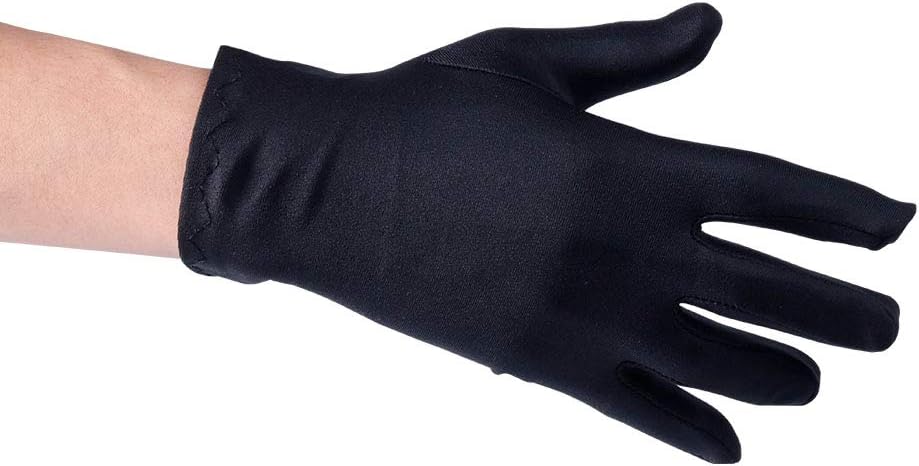 BOERFEI White Cotton Gloves Cloth Serving Gloves Jewelry Silver Inspection Gloves for Hands Cosmetic Moisturizing Spa, Eczema Treatment