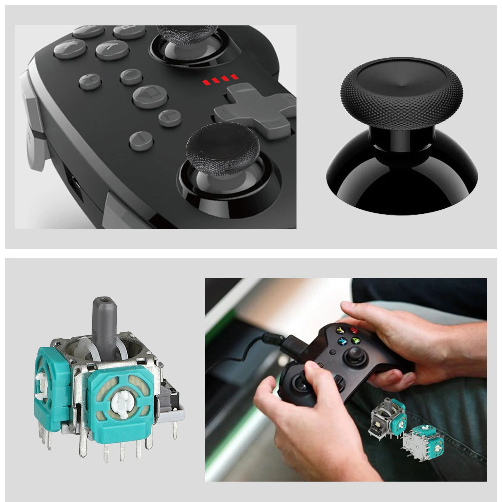 GCP Products Repair Tool Set Replacement Analog Joystick Thumbstick Kit For Xbox One/360/Ps4