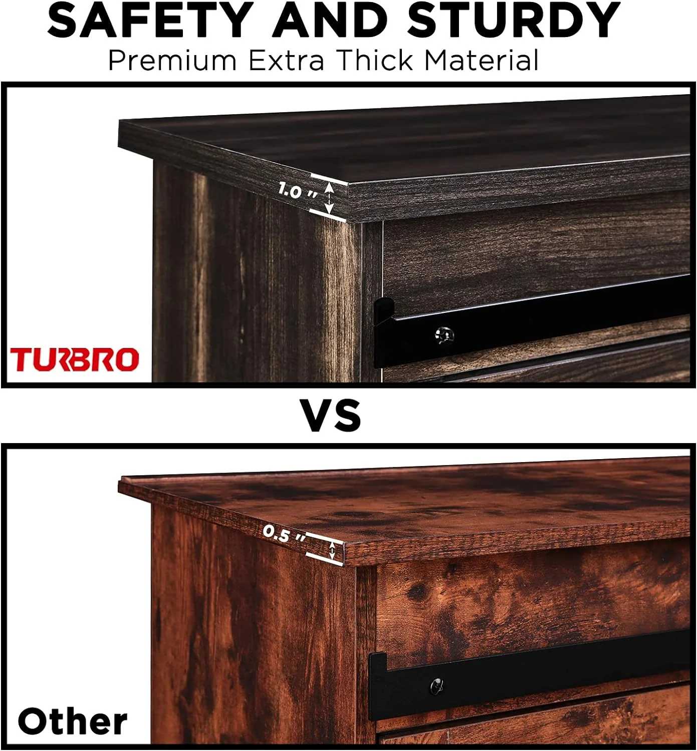 TURBRO Fireside Sliding Barn Door TV Stand, Supports TVs up to 65