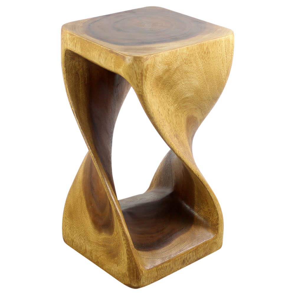 Haussmann® Original Wood Twist Stool 10 X 10 X 18 In High Oak Oil
