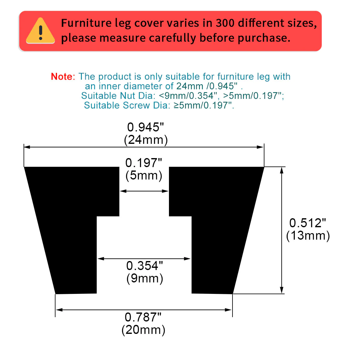 Unique Bargains 100pcs Rubber Feet Bumper Furniture Table Speaker Cabinet Leg Pads, D24x20xH13mm
