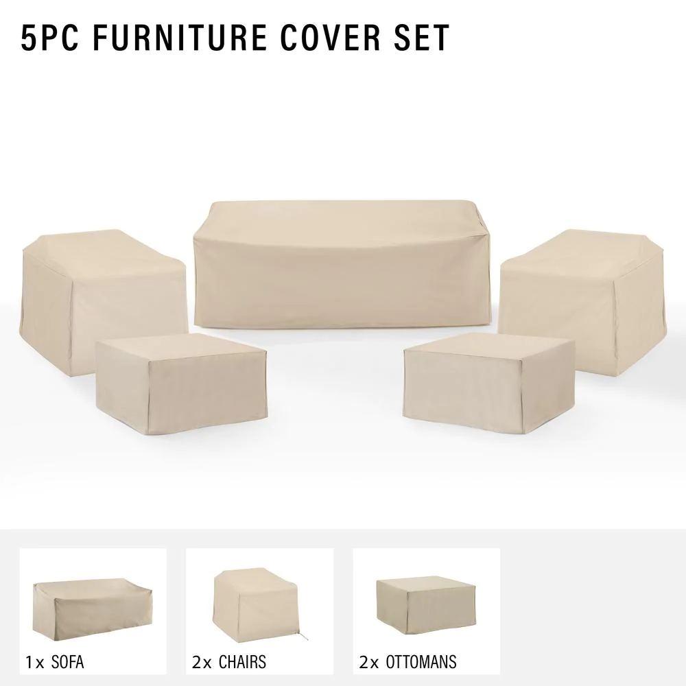 Crosley Brands 5Pc Outdoor Furniture Cover Set