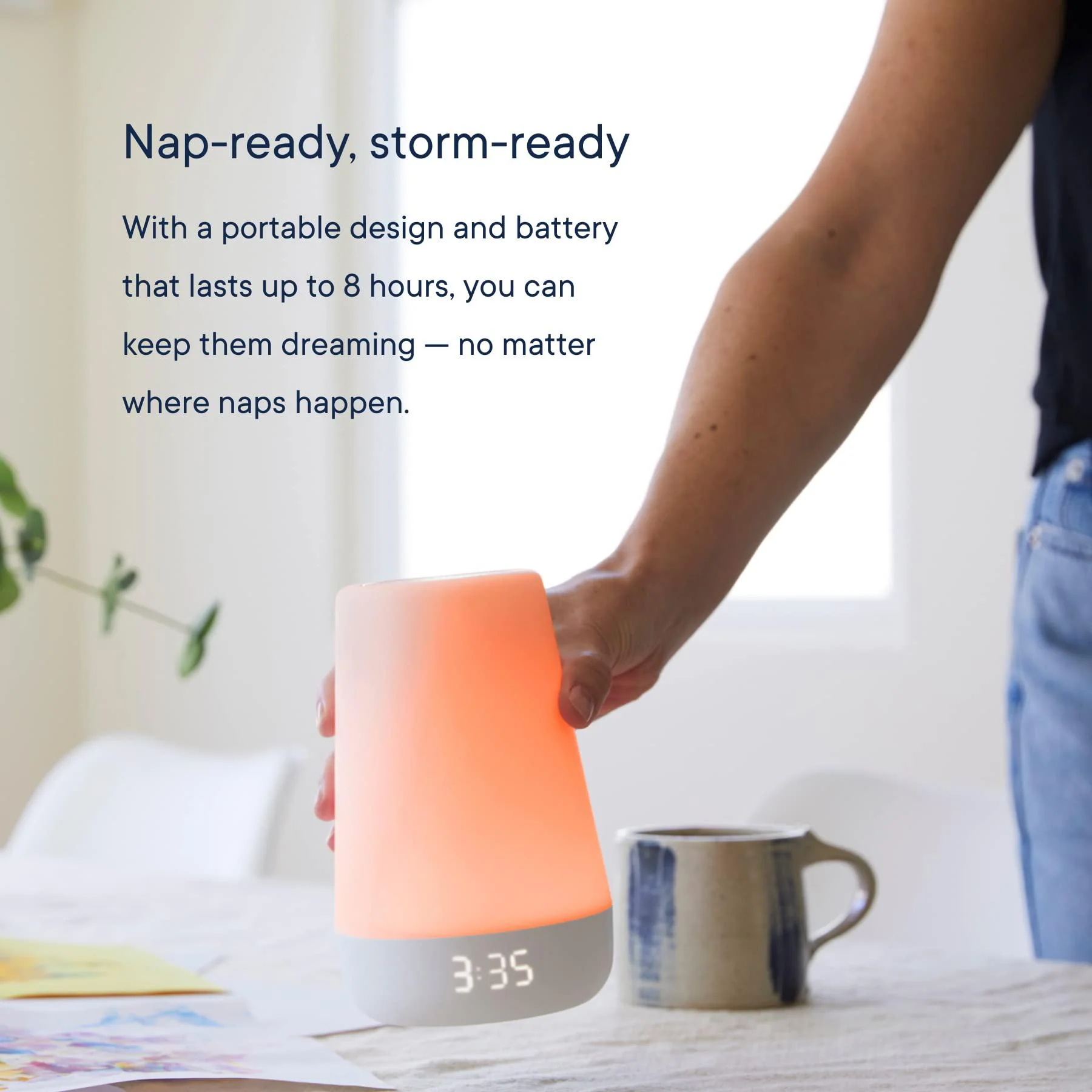 hatch rest+ baby &a; kids sound machine | 2nd gen | childs night light, alarm clock, toddler sleep trainer, time-to-rise, white