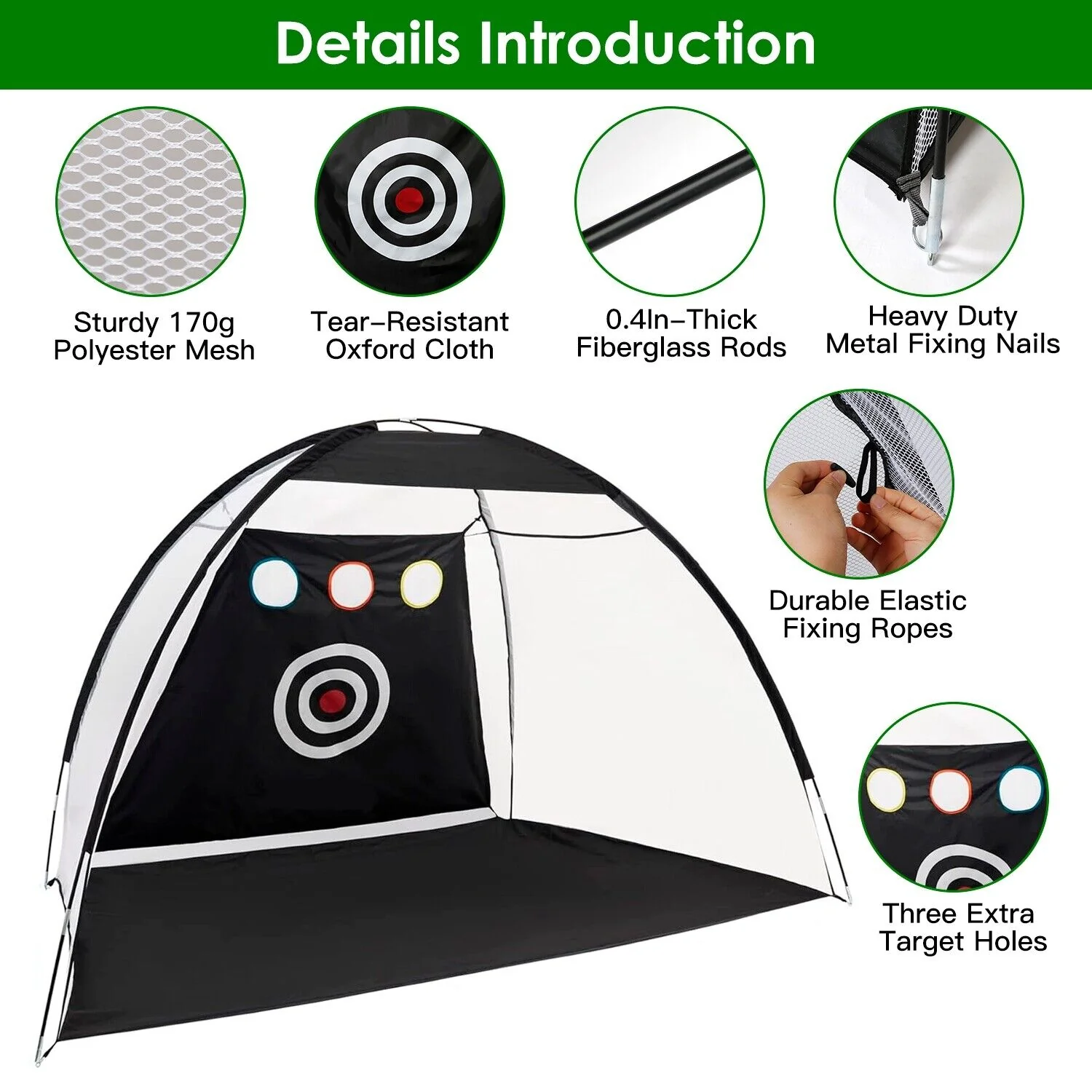 Great Choice Product 10X7Ft Golf Practice Net Golf Training Aids Driving Hitting Nets Golf Mat Tools