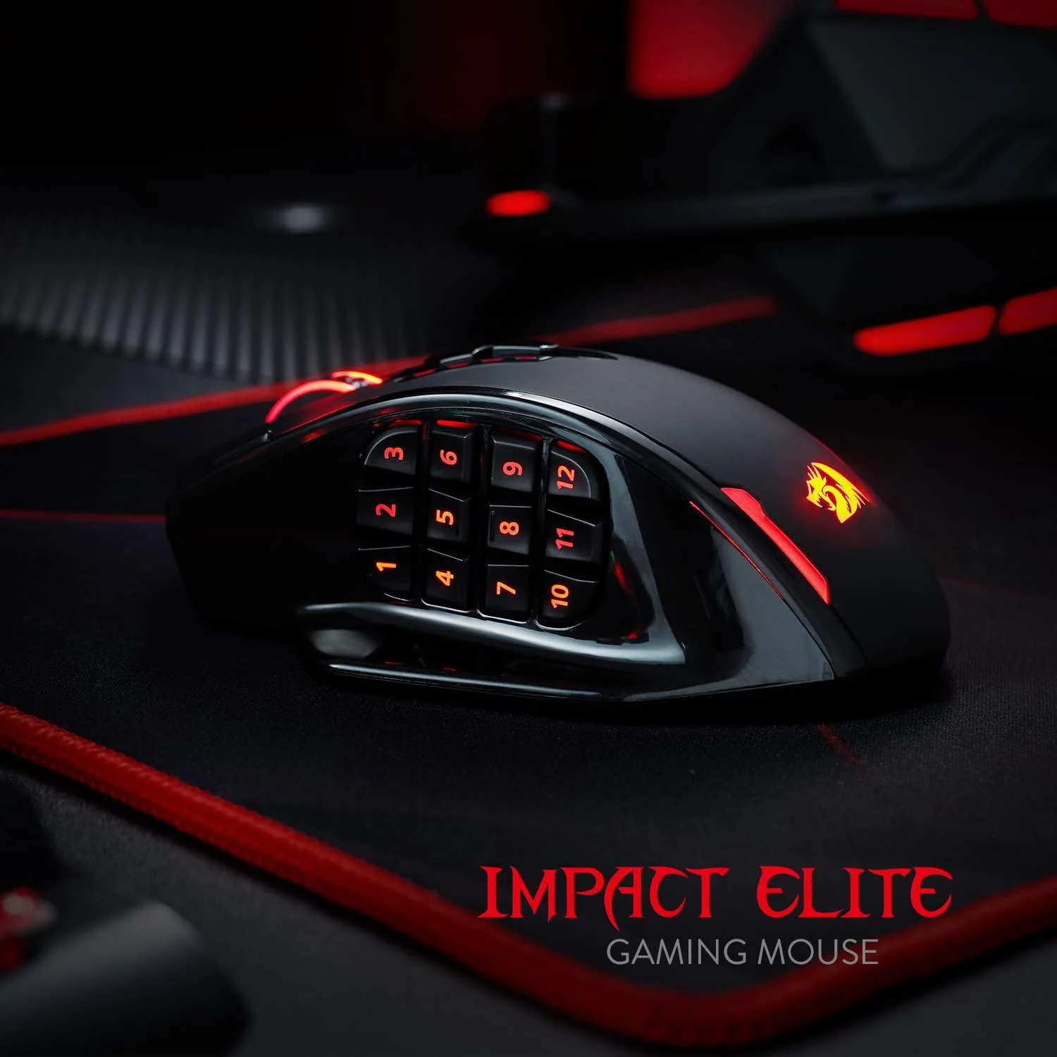 redragon m913 impact elite wireless gaming mouse, 16000 dpi wired/wireless rgb gamer mouse with 16 programmable buttons, 45 h