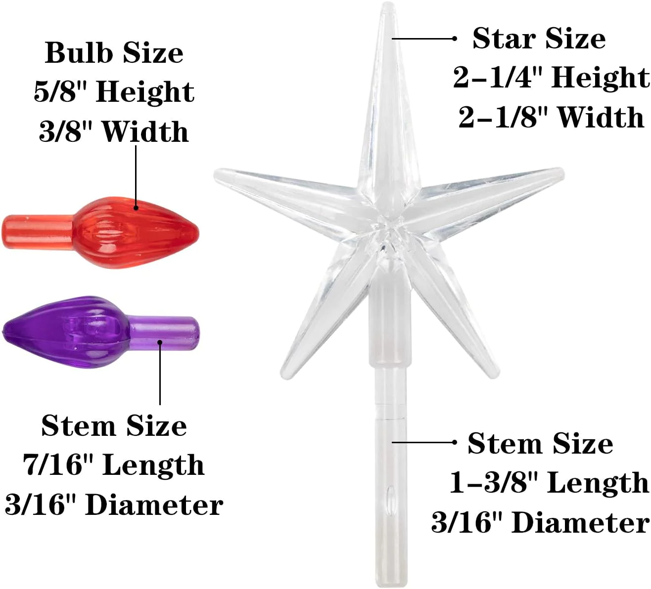 Brightown Replacement Lights Bulbs for Ceramic Christmas Tree National Artcraft Ornaments for Ceramic Tree Accessories, Flame Shape Light