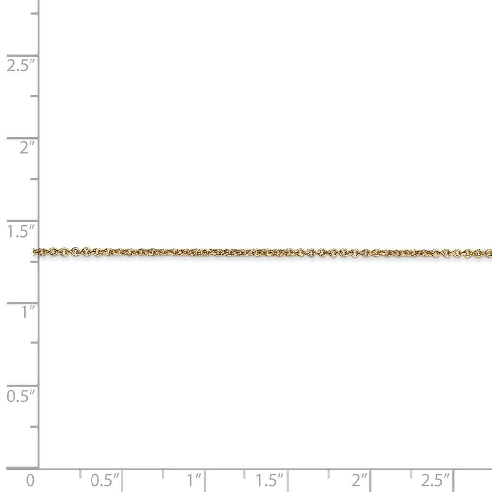 Jewelryweb 14k Gold 1.2mm Cable Chain Necklace - 14 Inch