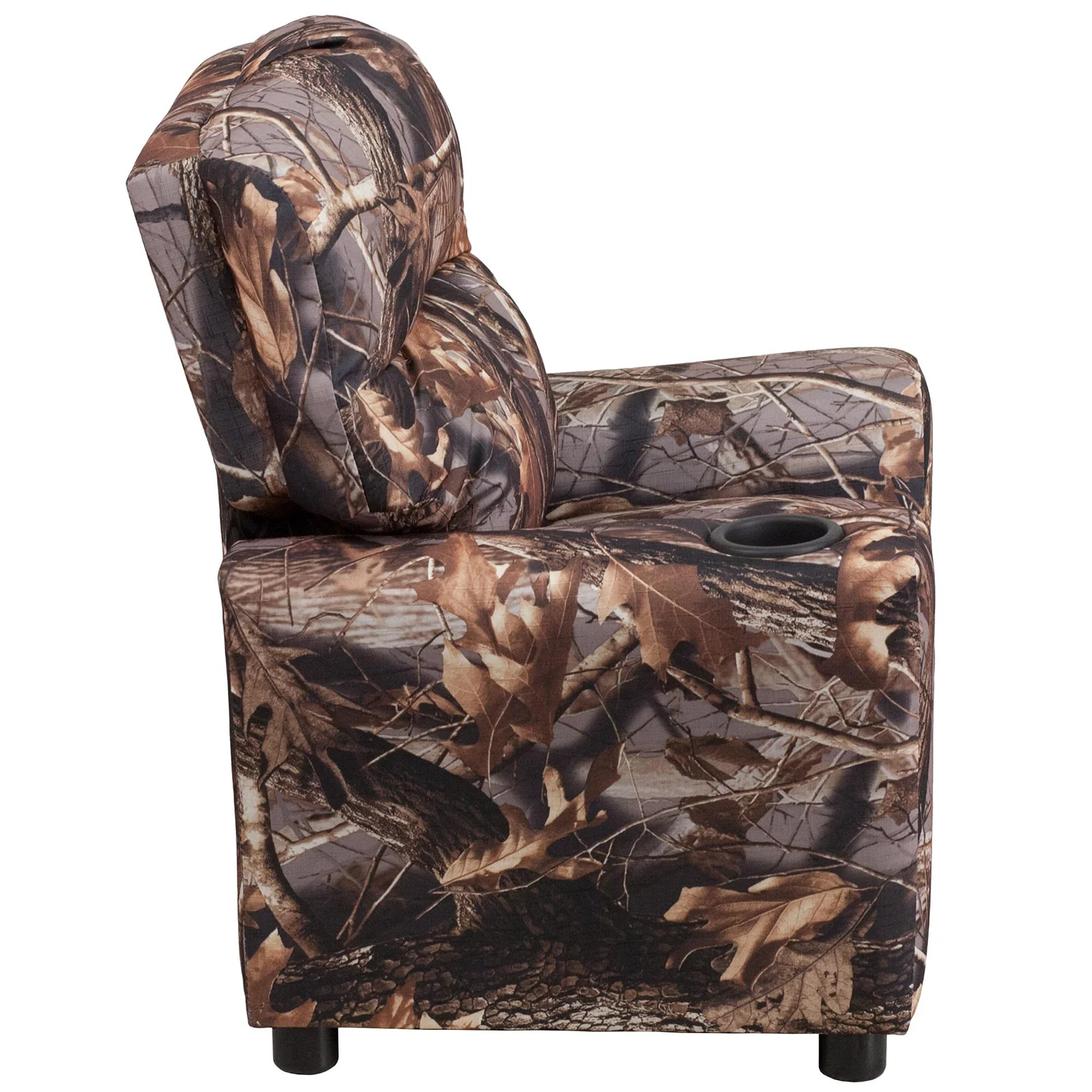 F&a;F Furniture Group 28” Camouflaged Fabric Kid&s;s Recliner with Cup Holder