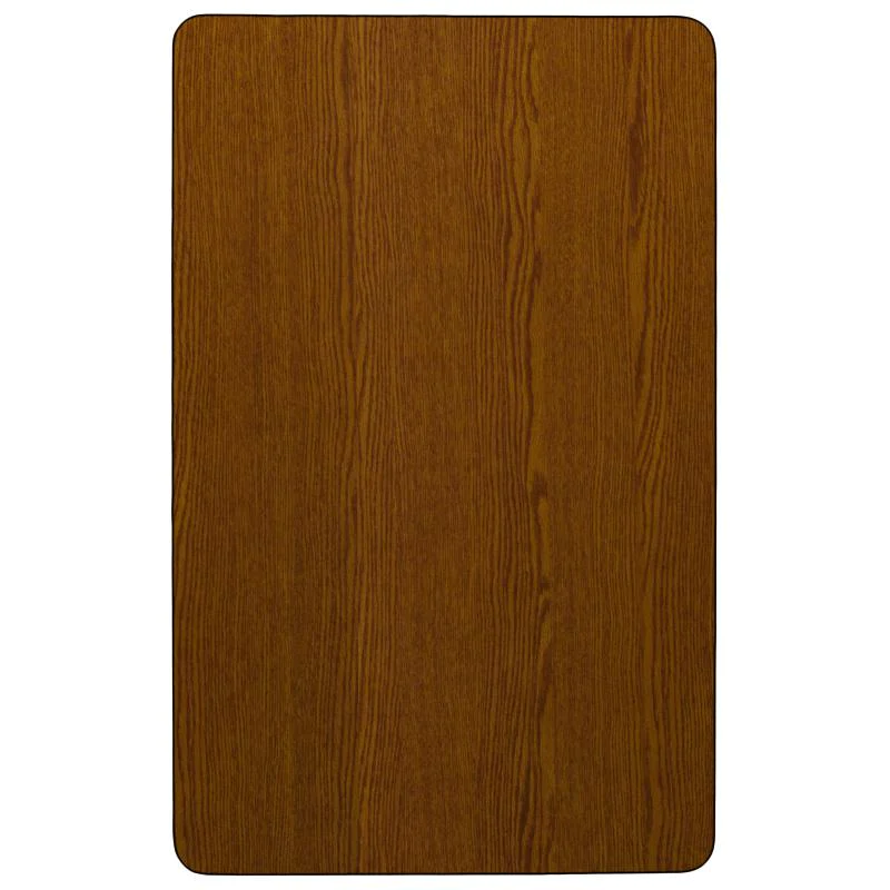Flash Furniture 24&s;&s;W x 60&s;&s;L Rectangular Oak HP Laminate Activity Table