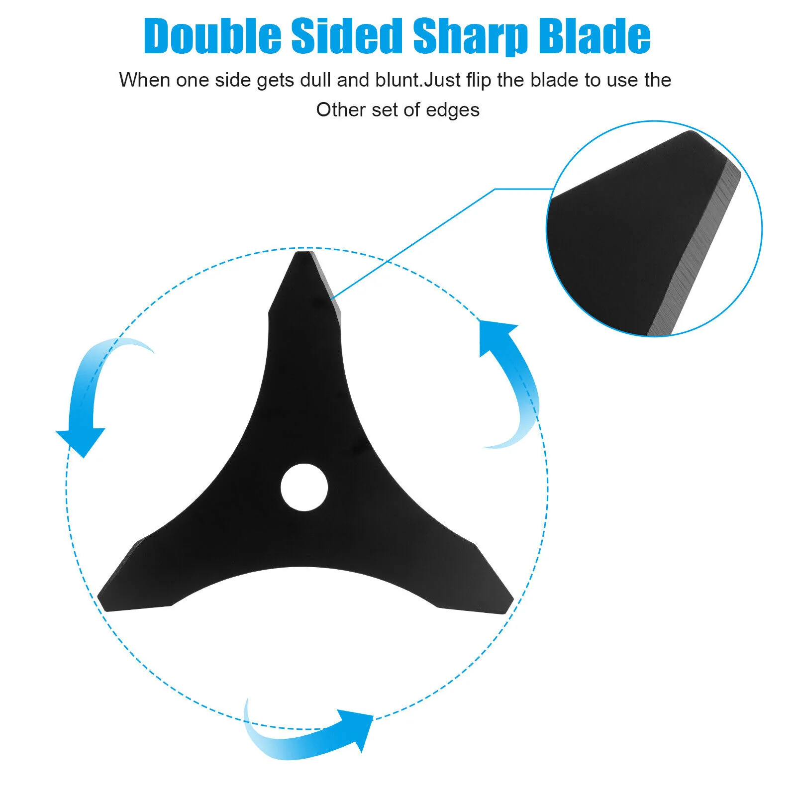 Great Choice Products 2Pcs 3-Teeth Steel Brush Cutter 25.4Mm Diameter Trimmer Weed Eater Blade Garden