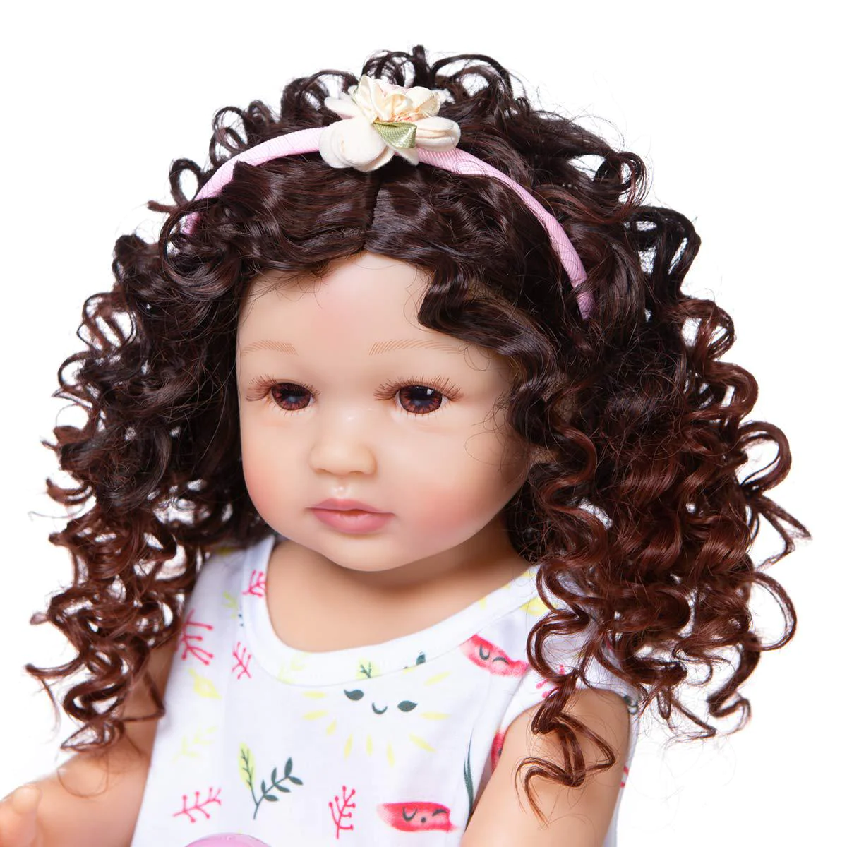 kokomandy reborn baby dolls silicone full body girl 22 inch 55cm reborn doll that look real lifelike baby doll big curly brow