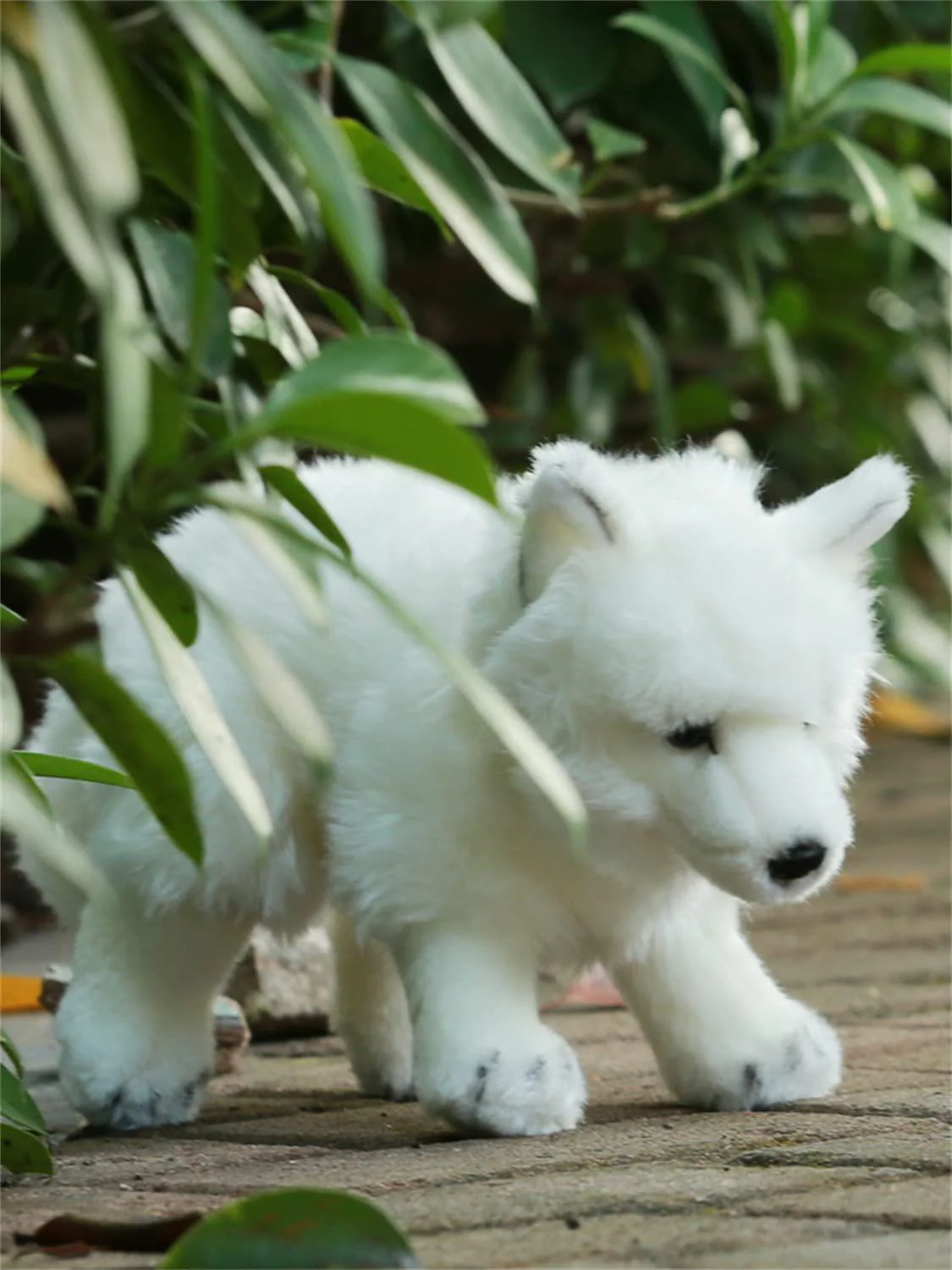 tammyflyfly arctic fox plush toy 11 inches, 28cm, soft snow queen fox stuffed animal doll (b-run)