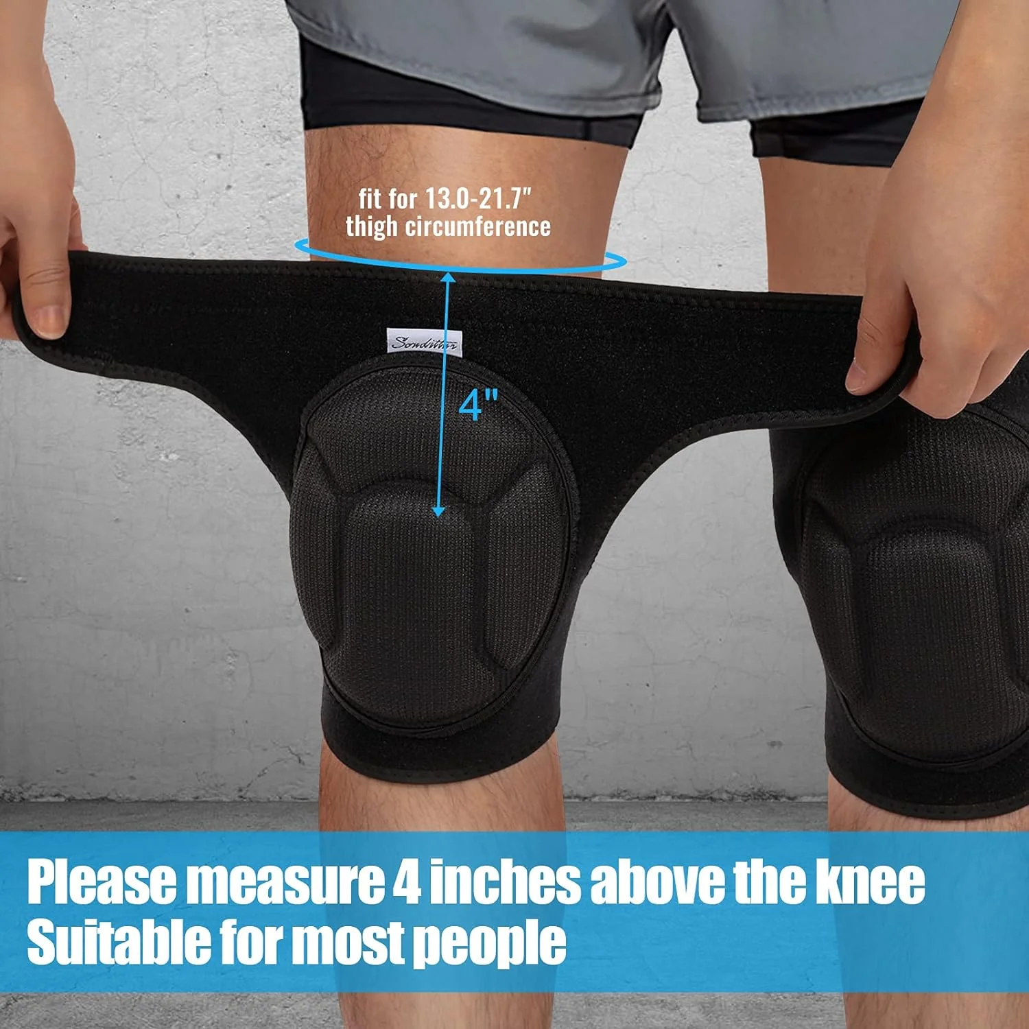 Generic Soudittur Adult Knee Pads for Gardening, Anti-Slip Collision Avoidance Kneepads with Thick EVA Foam, for House Cleaning, Constr