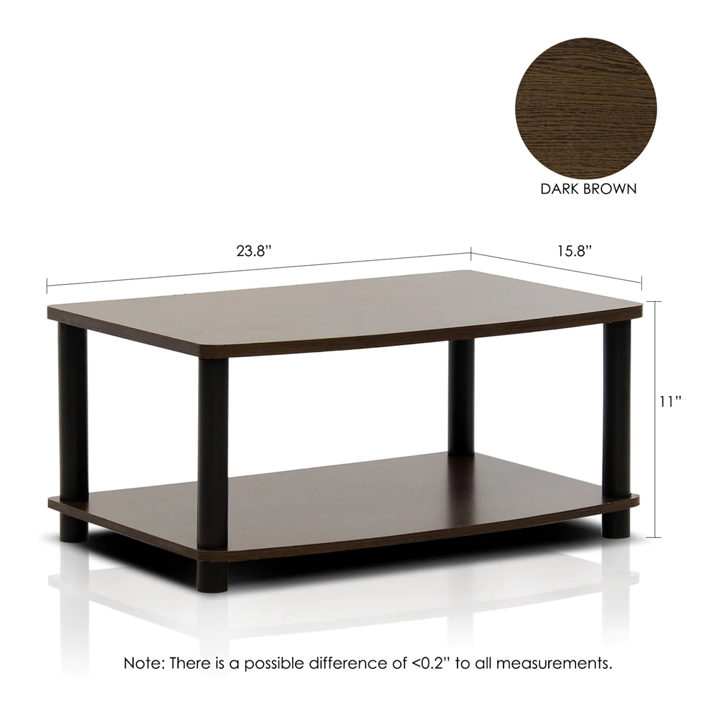 FURINNO Turn-N-Tube No Tools 2-Tier Elevated TV Stands