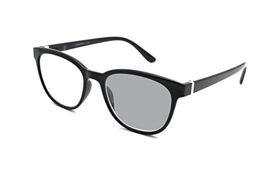 Color Viper ColorViper Classic Transition Lens Photochromic Reading Glasses Spring Hinged Readers Sunglasses (B1 Shiny Black Square, 1.00)