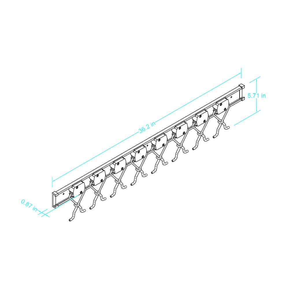 Everbilt 36 in Adjustable Aluminum X-Clamp Wall Mount Storage Tool Organizer