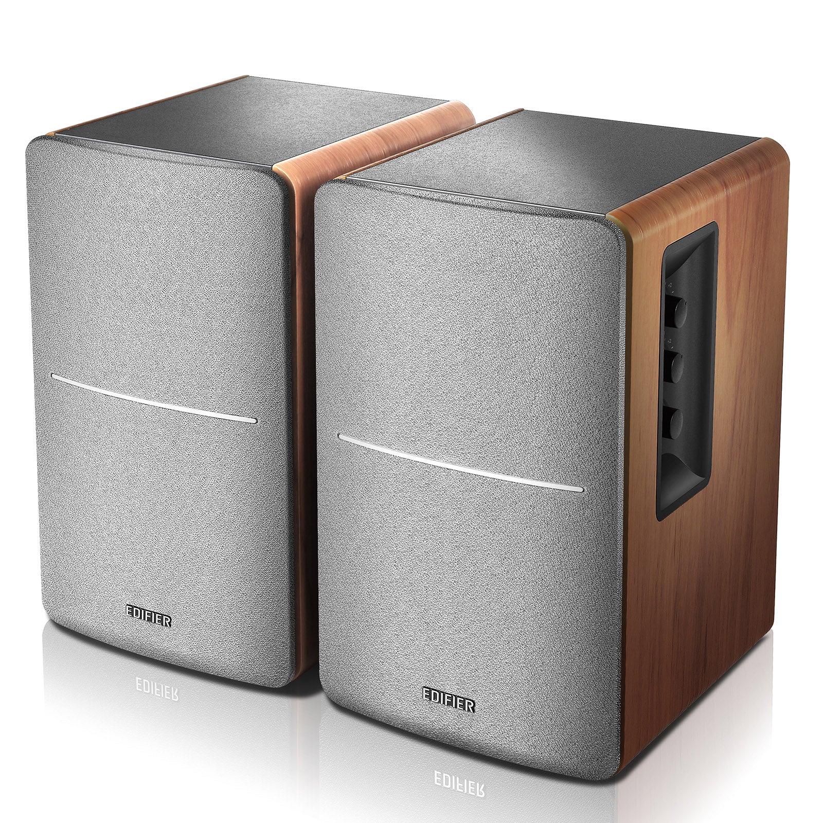 Edifier R1280DB Powered Bluetooth Bookshelf Speakers - Optical Input - Wireless Studio Monitors - 42w RMS - Wood