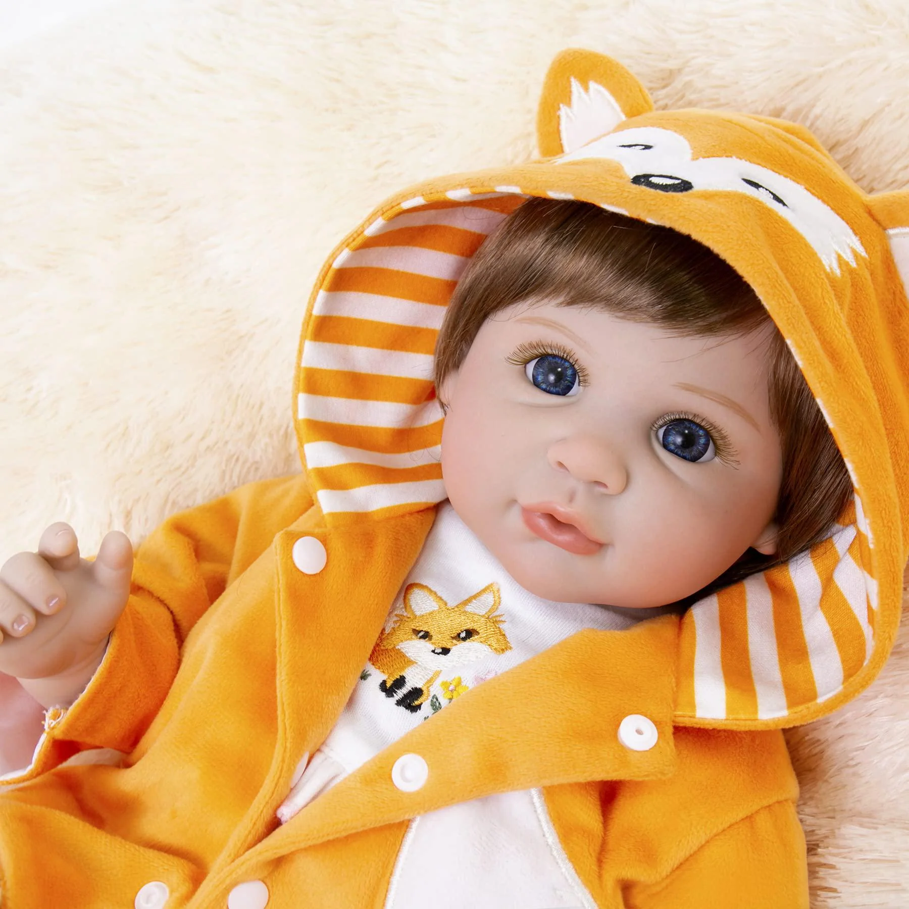 aori reborn baby dolls - realistic baby doll, 22 inch lifelike newborn girl dolls with feeding toy accessories