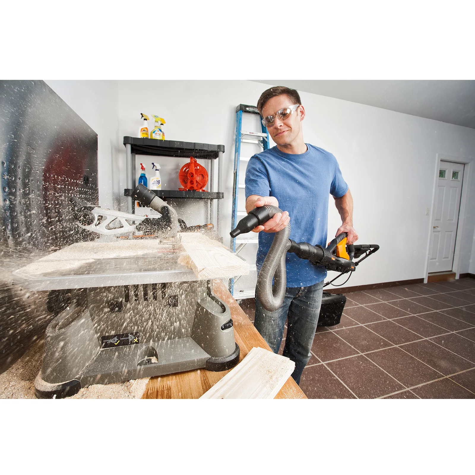 Worx WG545.1 20V LI-ION CORDLESS SWEEPER BLOWER with ACCESSORIES