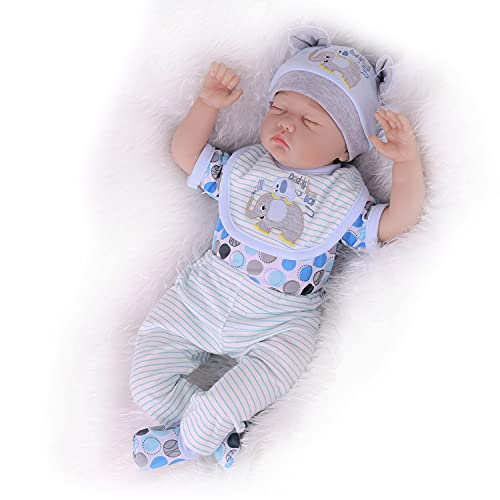 Kaydora Reborn Baby Doll, 22 Inch Lifelike Newborn Baby Doll Boy, Realistic Sleeping Reborn Dolls That Look Real, Handmade Weigh