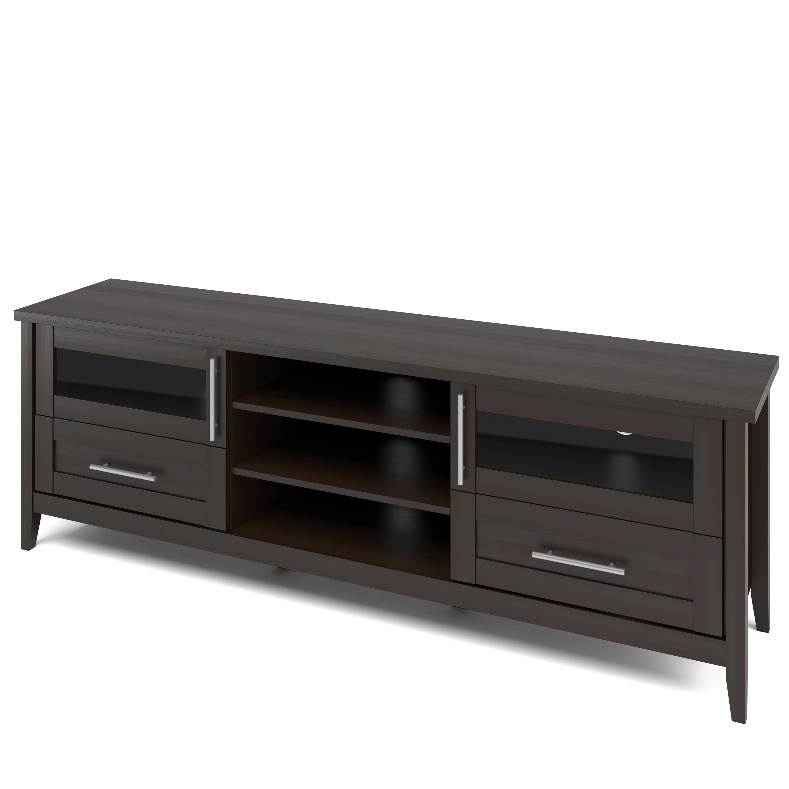 CorLiving Jackson Extra Wide TV Bench in Espresso Finish, for TVs up to 80