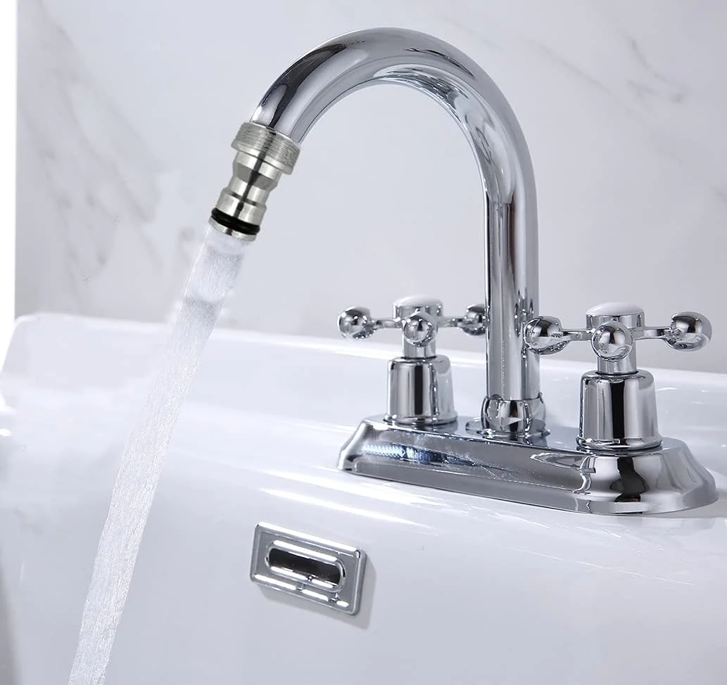 G-Sunny Kitchen/Bathroom Sink Faucet Metal Quick Connector, Quick Connect Shower, GHT3 / 4 inch Adapter Connected to Garden Hose, for P