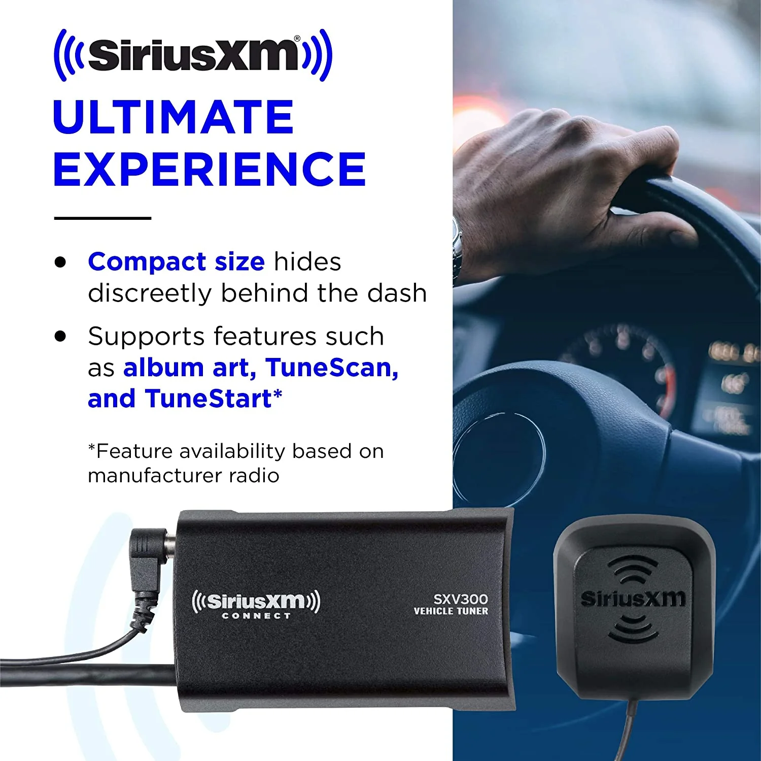 SiriusXM SXV300v1 Connect Vehicle Tuner Kit for Satellite Radio with Free 3 Months Satellite and Streaming Service ( Pack of 2 )