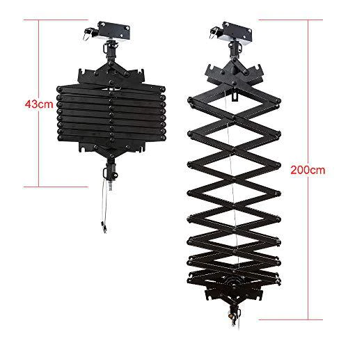 datouboss 2m drop pantograph for studio photography ceiling rail system photographic pantograph kit with pulley, safety rope accessorie