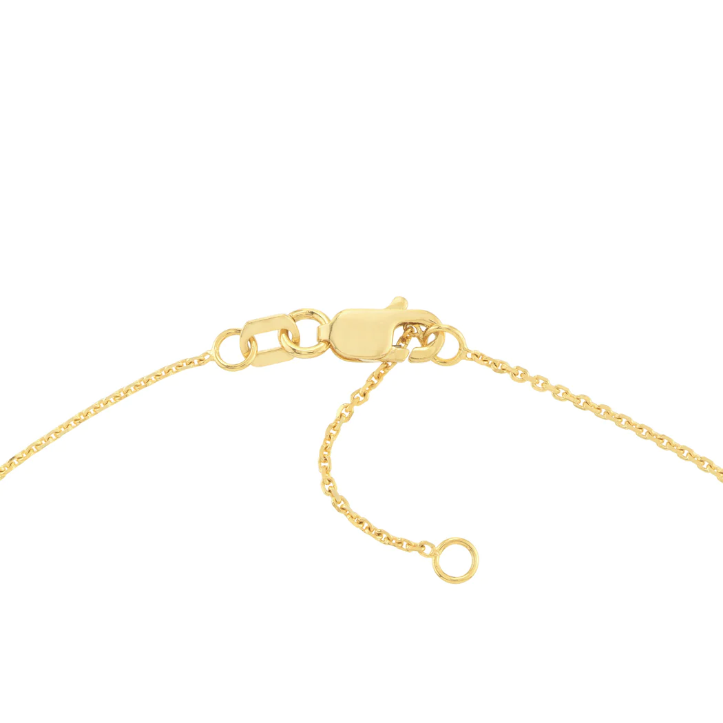 Jewelryweb 14k Yellow Gold Adjustable Open Dangle Star Trio Anklet - 10 Inch