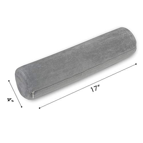 AllSett Health Cervical Neck Roll Memory Foam Pillow, Bolster Pillow, Round Neck Pillows Support for Sleeping | Bolster Pillow for Bed, Legs, B