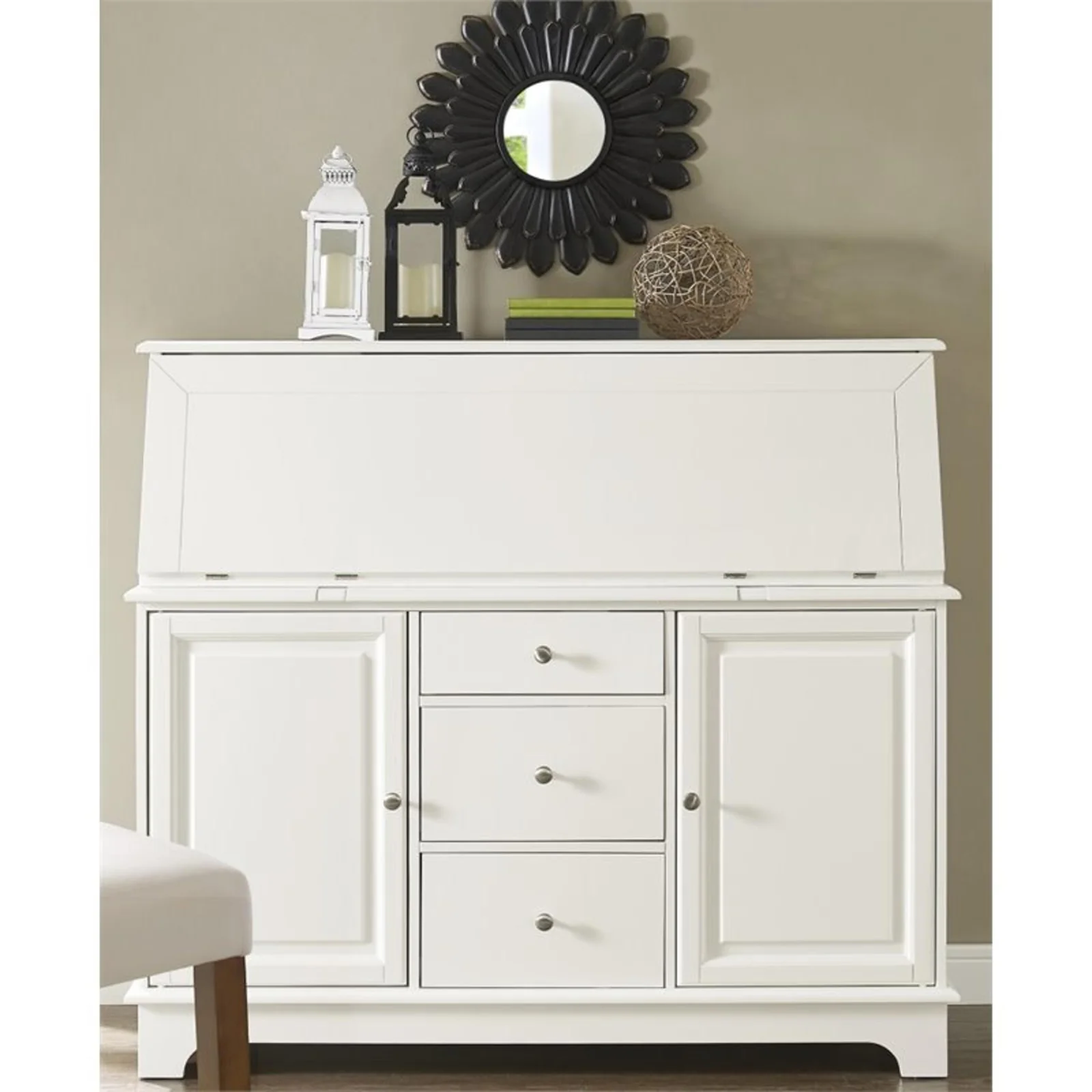 Crosley Furniture Sullivan Secretary Desk-White
