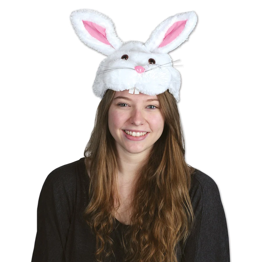 Beistle Pack of 12 Plush Bunny Head Headband Easter Costume Accessories