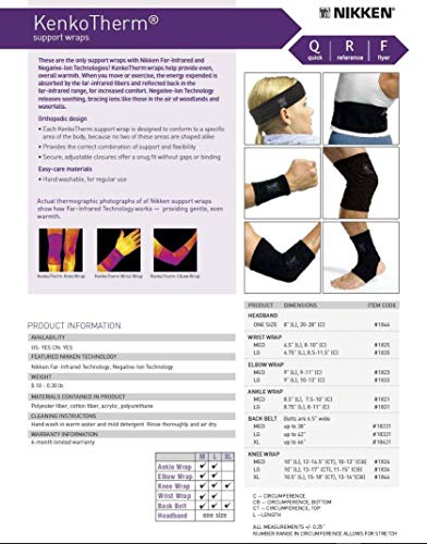 Nikken Black Knee Compression Sleeve (1824) - Elastic Support for Pain Relief - Knee Brace for Sports Like Basketball Running Gym Worko