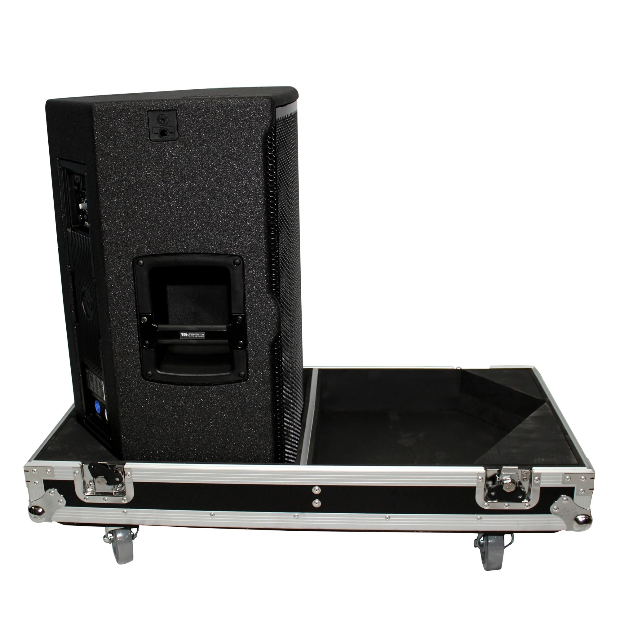 ProX X-RCF-TT25-AX2W Flight Case for Two RCF-TT25-A II High Definition Two-Way Speakers  with 4 Inch Wheels