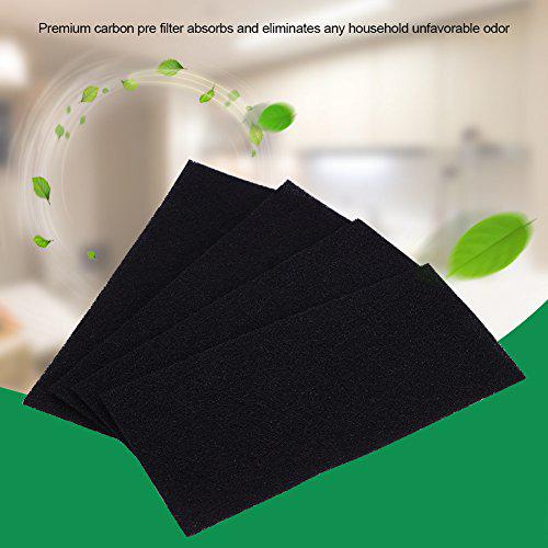 qiilu tool replacement carbon filters 4 pack black charcoal air filter sheet for holmes air purifier