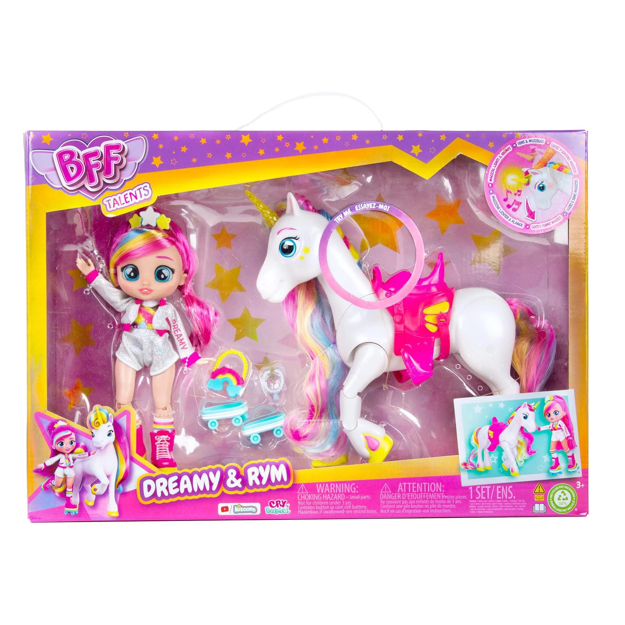 cry babies bff dreamy &a; rym - fashion doll with 9+ surprises including outfit and accessories for fashion toy, girls and boys