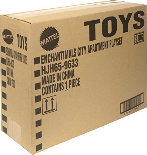 mattel enchantimals town house cafe playset (28-in) with doll, dog figure, &a; accessories, great gift for kids ages 4y+