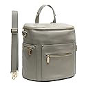 miss fong Diaper Bag Backpack Baby Diaper Bag by miss fong, Large Leather Diaper Bag Backpack with 16 Pockets Diaper Bag Organizer, Changi