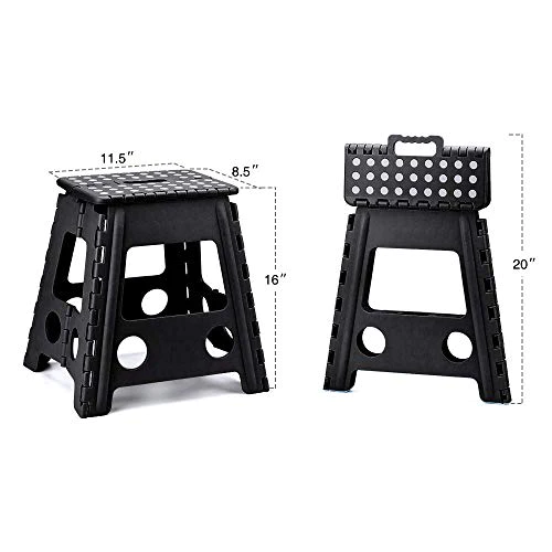 Acko 16 Inches Super Strong Folding Step Stool for Adults, Kitchen Stepping Stools, Garden Step Stool?Hold up to 300lb Heavy Dut