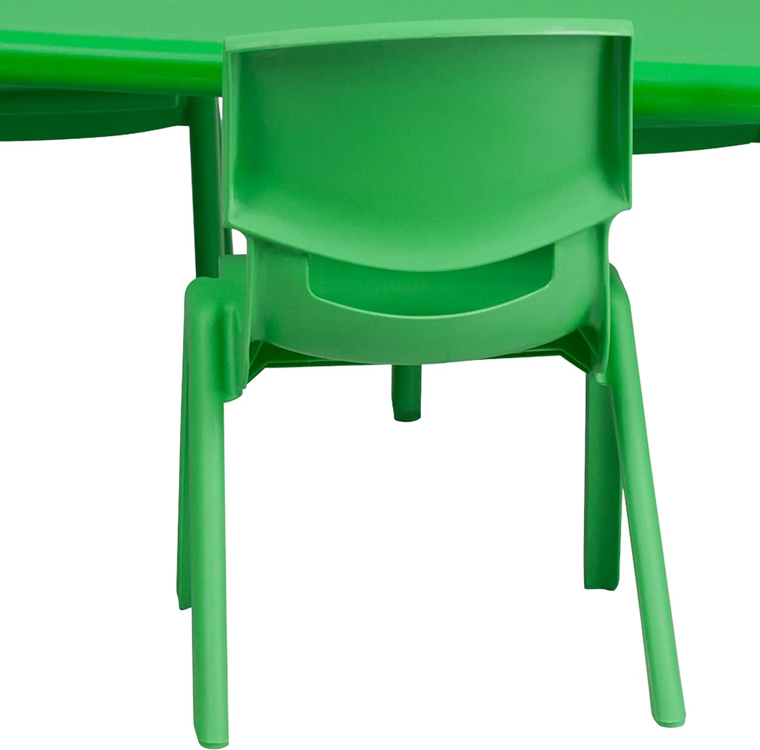 Flash Furniture 24W x 48L Adjustable Rectangular Green Plastic Activity Table Set Table NEW