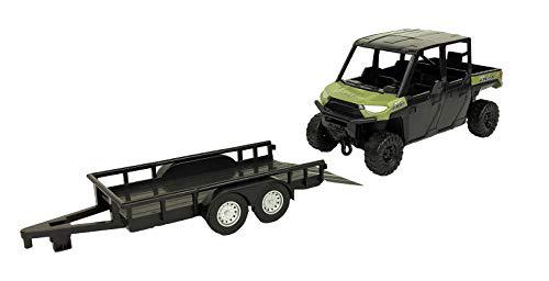 big country toys polaris ranger - 1:20 scale - polaris ranger - atv trailer - accessory pack - 8 piece toy set