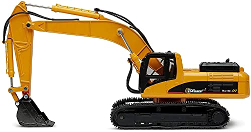 Top Race Excavator Toy Trucks Construction Toys, Excavator Toys for Boys, Diecast Metal Truck Toy, Kids Tractor Toys 1:40 Scale,