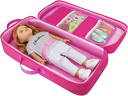 ZITA ELEMENT American 18 Inch Girl Doll Accessories Doll Carrier Travel Case for 18 inch Doll Carrier Case 18 Inch Doll Sleeping