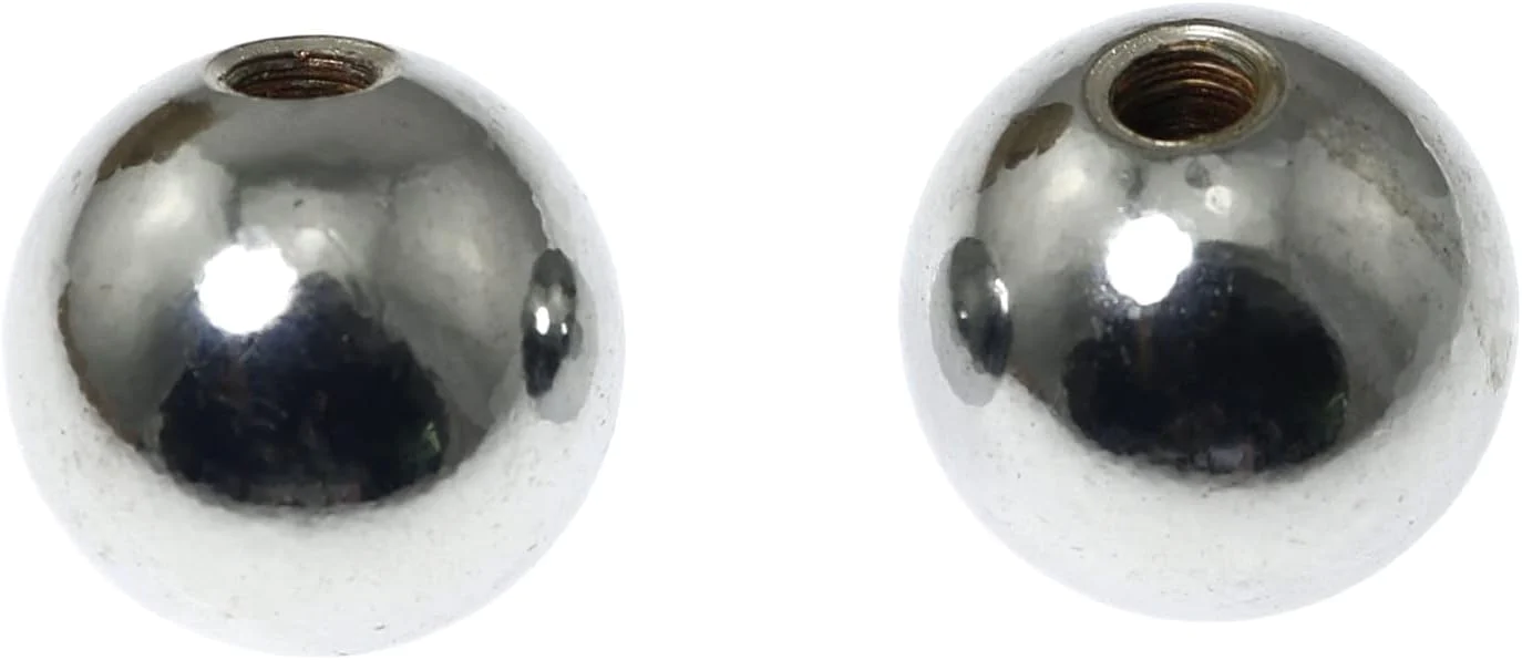 RLECS 2PCS 1/4-27 Lamp Finials Caps 1/2 Inch Tall Lamp Finial Tapped 1/4-27 Knob Lamp Accessories for Lamp Shade Holder Harp Tops, Si