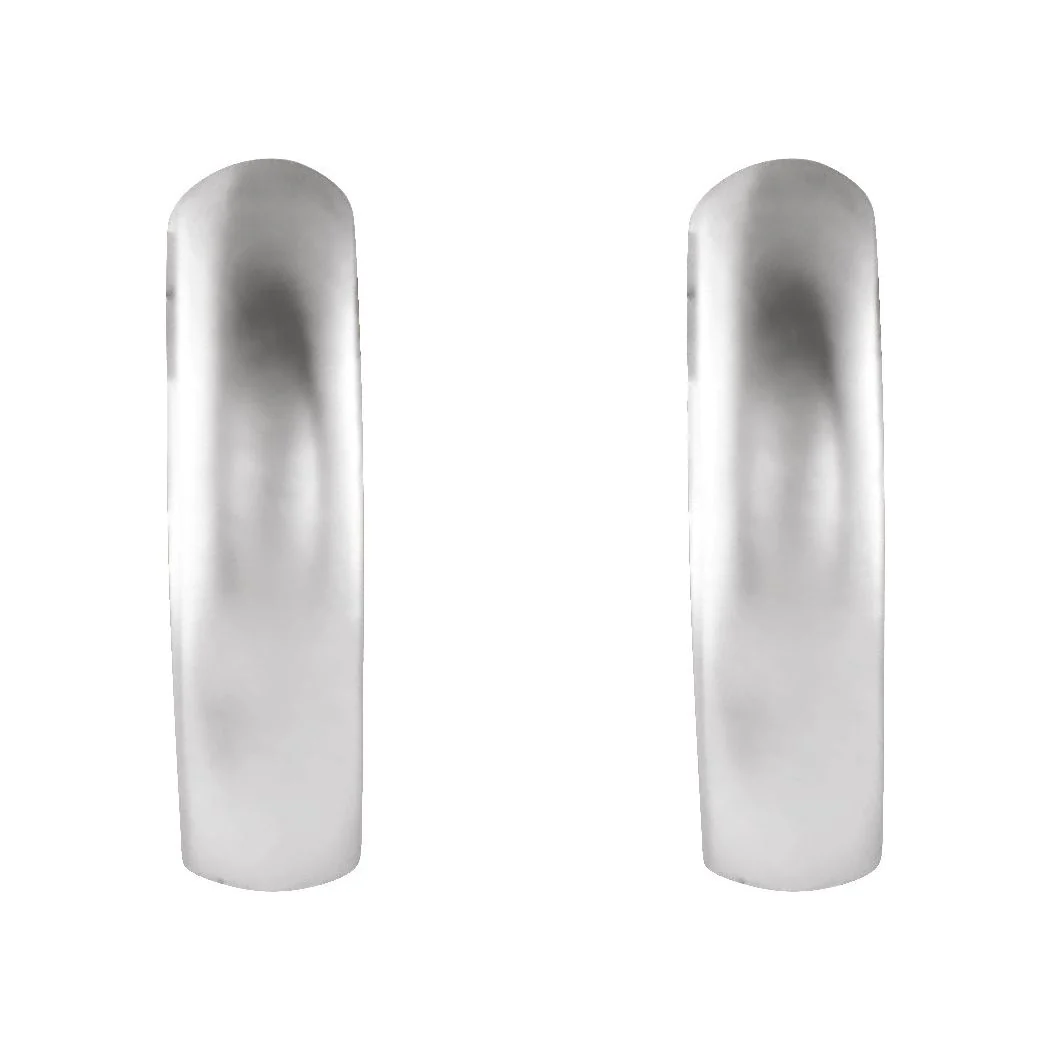 Jewelryweb Sterling Silver 9.5mm Polished Hinged Hoop Earrings