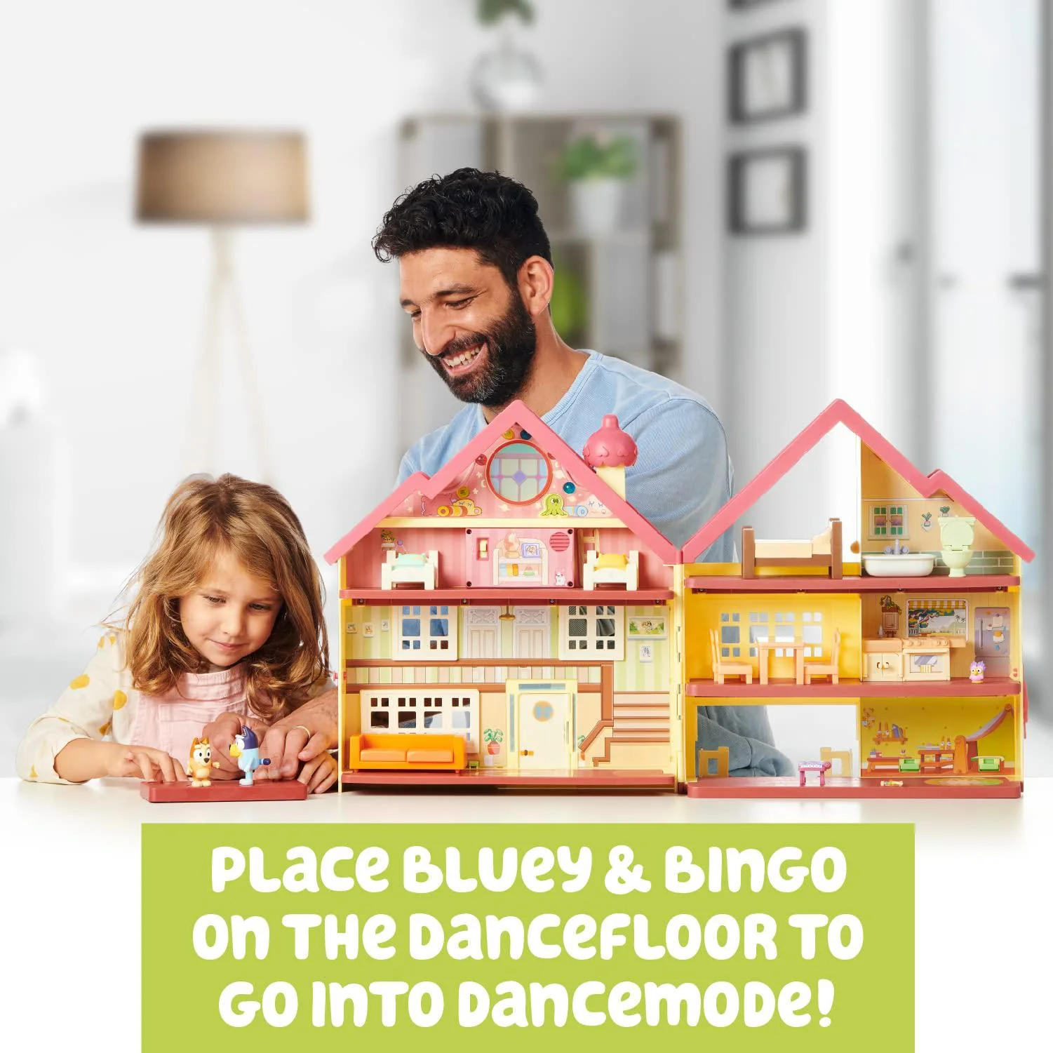 bluey ultimate lights &a; sounds playhouse with two posable figures and accessories | heeler home