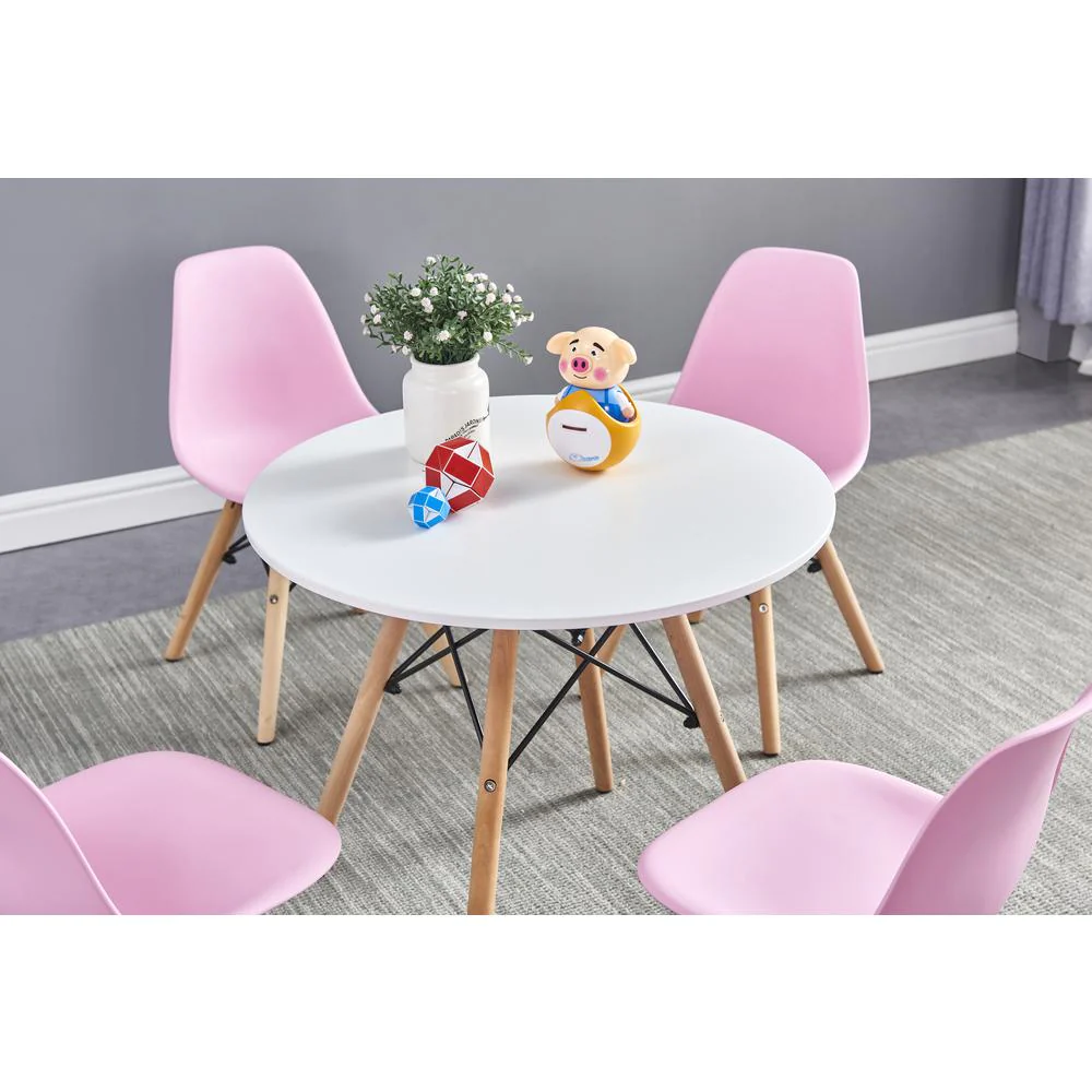 Best Master Furniture Clifford 5-piece Children&s;s Dinette Set in Pink